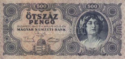 1945. 500P (3x) különböző színváltozatok T:I-,II