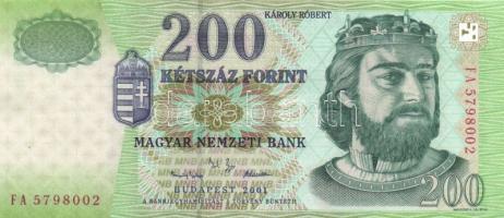 1998. 200Ft "FC" + 2001. 200Ft "FA" + 2003. 200Ft "FB" + 2005. 200Ft &...