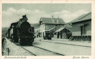 Balatonalmádi-fürdő vasútállomás gőzössel