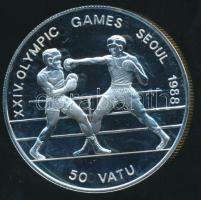 Vanuatu 1988. 50V Ag "XXIV. Nyári Olimpia" T:PP /  Vanuatu 1988. 50 Vatu Ag "Summer Olympics" C:PP