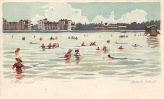 Siófok fürdő litho