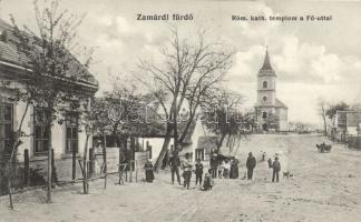 Zamárdi-fürdő Fő út katolikus templommal
