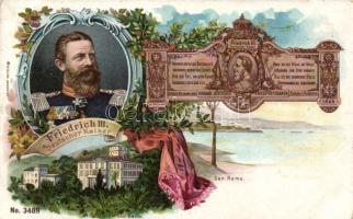 Friedrich III, San Remo litho