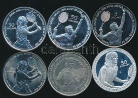 Niue 1987-1989. 5$ (3x) + 50$ Ag (3x) "XXIV. Nyári Olimpia / Szöul" T:PP,BU /  Niue 1987-1989. 5 Dollars (3x) + 50 Dollars (3x) "24th Olympic Games, Seoul 1988" C:PP,BU