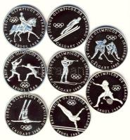 Panama 1988. 1B Ag "XV. Téli Olimpia" komplett 8db-os ezüst sorozat! T:PP / 
Panama 1988. ...