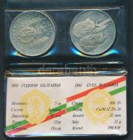 1981. 100Ft + 5L magyar-bolgár közös kiadás "Bulgária 1300 éves" T:PP Eredeti tokban, tanúsítvánnyal!