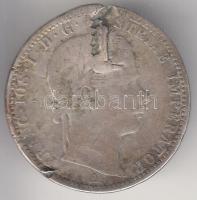 Ausztria 1861A 1/4Fl Ag T:3 rep.
Austria 1861A 1/4 Florin Ag C:F cracked