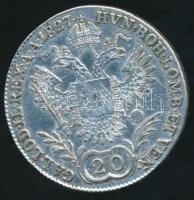 Ausztria 1827. 20Kr Ag T:2- /
Austria 1827. 20 Kreuzer Ag C:VF