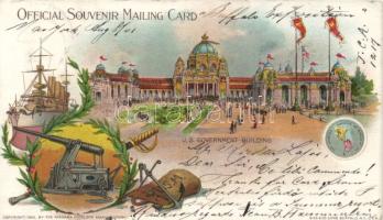 Buffalo Expo government building litho