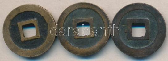 Japán 1626-1859. 1M (3x) "Kuan Ei / Tsu Ho" T:2,3 / 
Japan 1626-1859. 1 Mon (3x) "Kua...