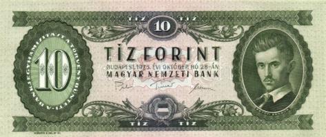 1975. 10Ft (4x) egymás utáni sorszámmal T:I