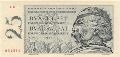 Csehszlovákia 1958. 25K T:I / Czechoslovakia 1958. 25 Korun C:Unc