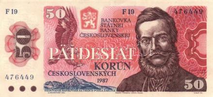 Csehszlovákia 1987. 50K T:I-/II+ / Czechoslovakia 1987. 50 Korun C:AU/XF+