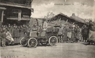 Hungarian gentleman with automobile in Nagasaki