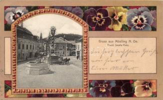 Mödling Franz Joseph square litho (EK)