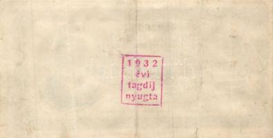 Budapest 1930. "Reviziós pengő" arcképes változat T:II/II-