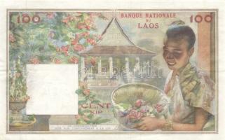 Laosz 1957. 100K T:II /
Lao 1957. 100 Kip C:XF