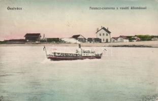 Ószivác Ferenc canal with railway station (EK)