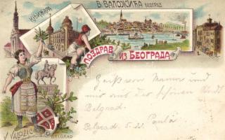 1898 Belgrade, folklore litho