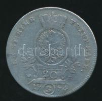 Német Államok/Brandenburg-Ansbach 1774. 20Kr Ag "Alexander" T:3 /
German States/Brandenbur...