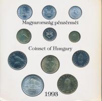 1993. 10f-200Ft 11klf db, szettben, benne 200Ft Ag "MNB" T:BU