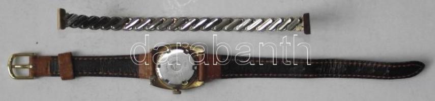 1db működőképes Roamer márkájú női mechanikus karóra jó állapotban és egy aranyozott fém óraszíj