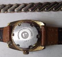 1db működőképes Roamer márkájú női mechanikus karóra jó állapotban és egy aranyozott fém óraszíj