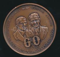 1991. "60 éves a magyar óceánrepülés - Endresz Gy.-Magyar S." Br emlékérem szign.:Bozó T:1