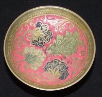 Dekoratív festett réz kis tálka 3,5cm magas