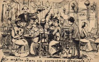 Café interior, hand-painted Ga.