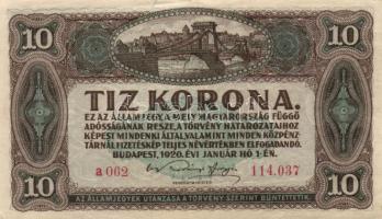 1920. 10K + 20K T:II (egyiknél apró szakadás,de hajtatlan)