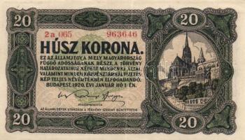 1920. 10K + 20K T:II (egyiknél apró szakadás,de hajtatlan)