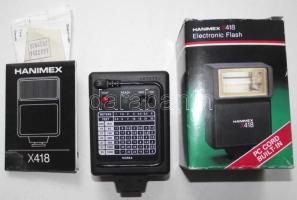 Hanimex X418 típusú fényképezőgép vaku eredeti dobozában