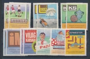 1969 Magyar ifjúsági és sportújságok levélzárói 12-es kisívben +  13 db bélyeg