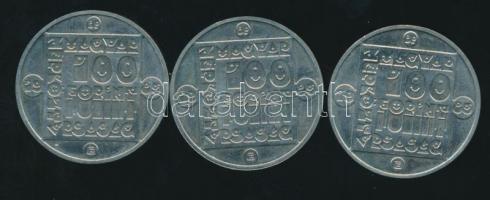 1985. 100Ft 3klf db "Természetvédelem-vidra, vadmacska, mocsári teknős" T:BU