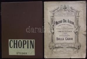 cca 1900 Chopin és Magyar Dal Album. 2 db régi kottafüzet / 2 vintage notes