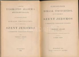 Thierry Amadé: Elbeszélések a rómaiak történetéből az V-ik században. Bp., 1888 MTA. egészvászon sorozatkötésben. Kötéstábla elvált