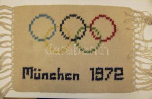 1972 München olimpiai szőtt terítő 30x40 cm