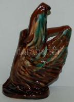 Jelzés nélküli mázas kerámia hátul apró lepattanással / Ceramic figure with minor fault 20cm