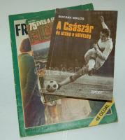 14 db sportkönyv a labdarúgósról + egy fradi újság