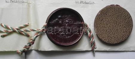 1948 Orvosi diploma jó állapotú angyalos Kossuth-címeres viaszpecséttel