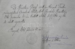 1948 Orvosi diploma jó állapotú angyalos Kossuth-címeres viaszpecséttel