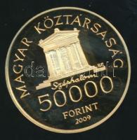 2009. 50.000Ft Au 10g "Kazinczy Ferenc" T:PP csak 5000db! Tanúsítvánnyal!