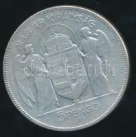 1930. 5P Ag "Horthy jobbra" T:3 ph