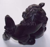 Kínai zsírkő kutya figura 12x14cm