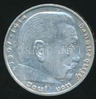 Német 3. Birodalom 1938E 2M Ag "Hindenburg" T:2,2- / German Third Reich 1938E 2 Marks Ag "Hindenburg" C:XF,VF