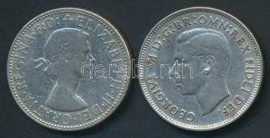 Ausztrália 1952-1963. 1Fl Ag (2x) T:2- / Australia 1952-63. 1 Florin Ag (2x) C:VF