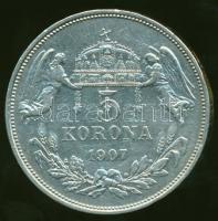 1907. 5K Ag "Ferenc József" T:2 pici ph