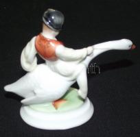 Kézzel festett Herendi porcelán Ludas Matyi figura / Hand painted Herend chinaware 8 cm