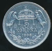 1908. 5K Ag "Ferenc József" T:2 pici ph